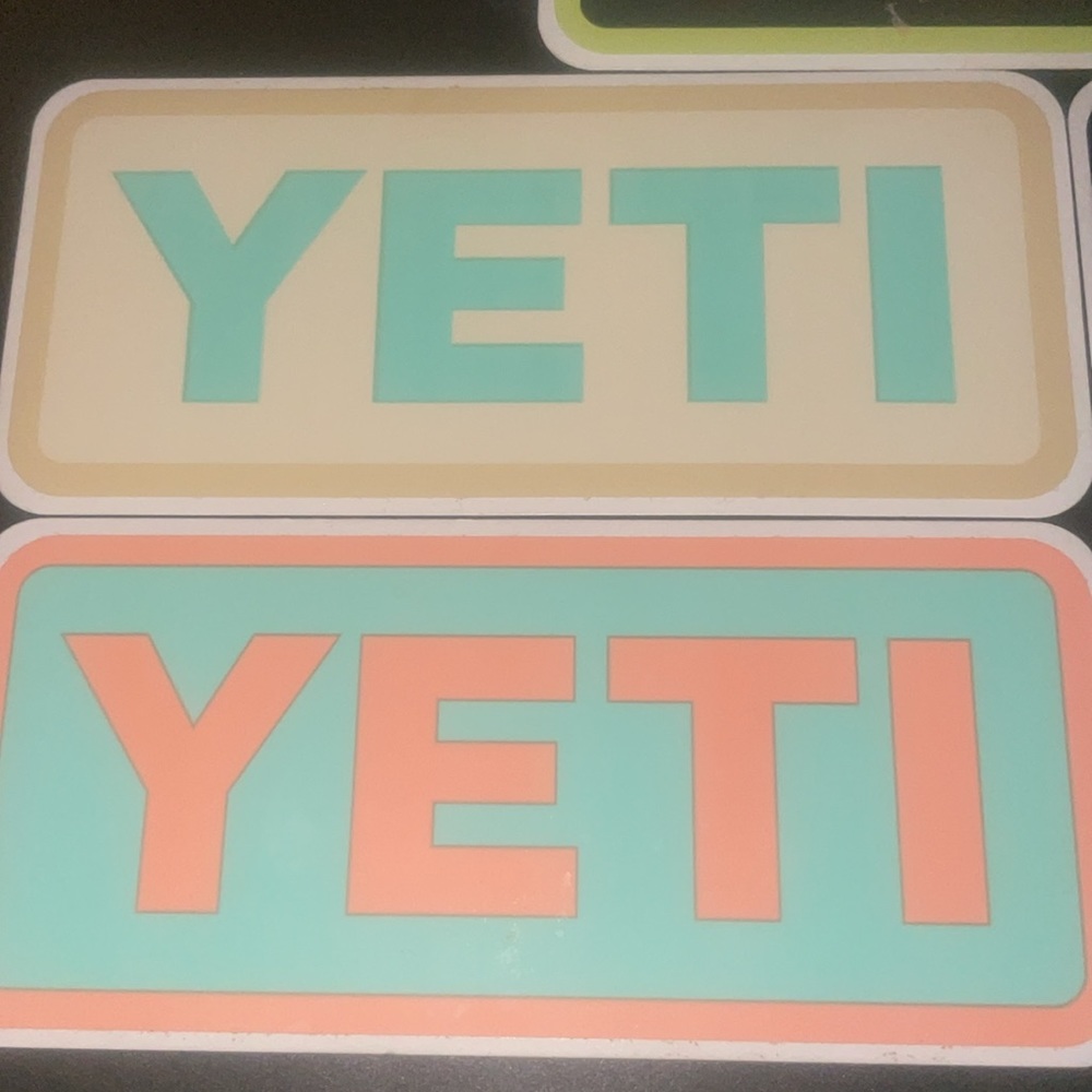 Multi Color Yeti Stickers - Picture 2 of 4